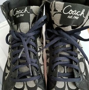Coach A1736 Signature Hi-Top Sneakers